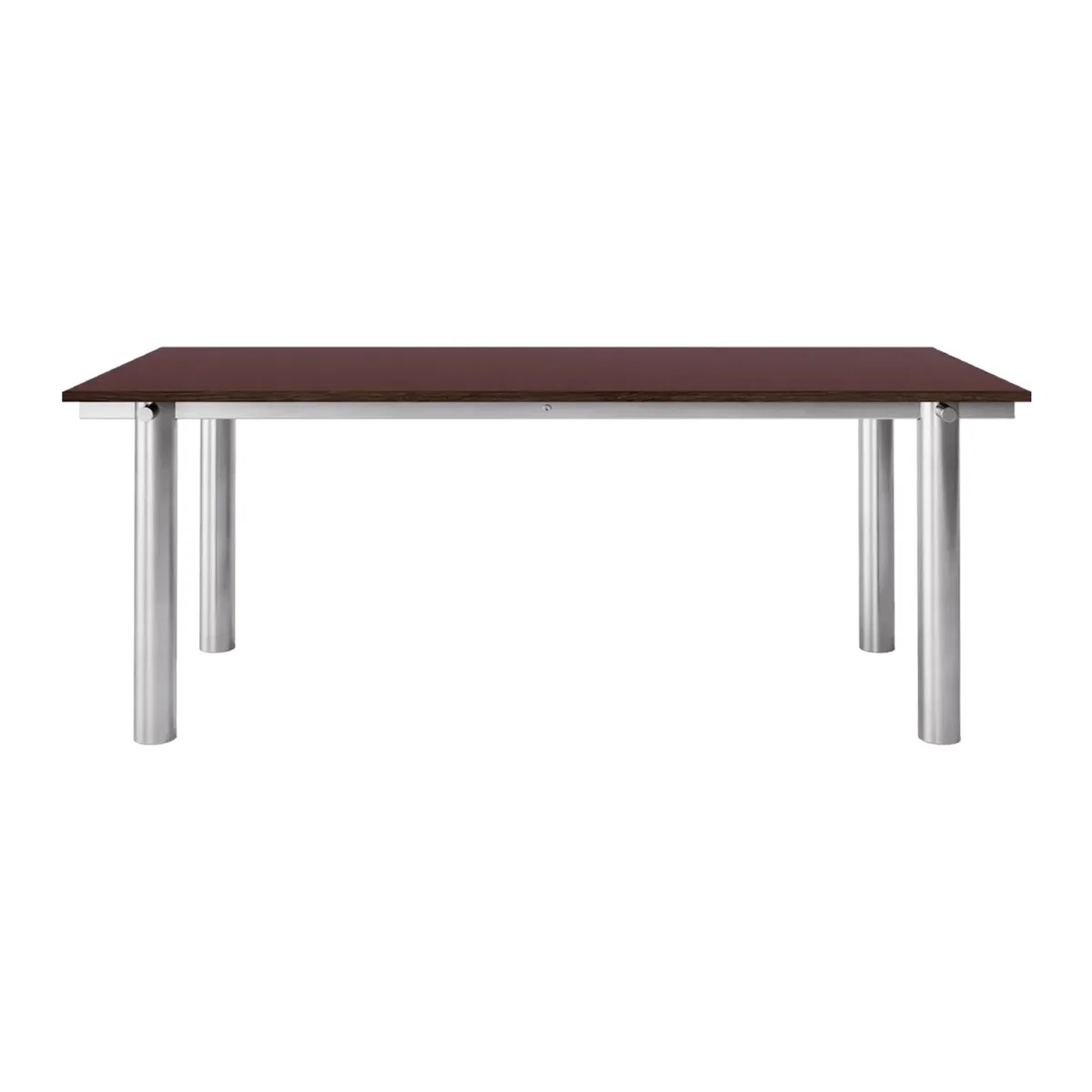 Ferm Living Atura dining table Brushed stainless steel-burgundy 90x200 cm – image 1