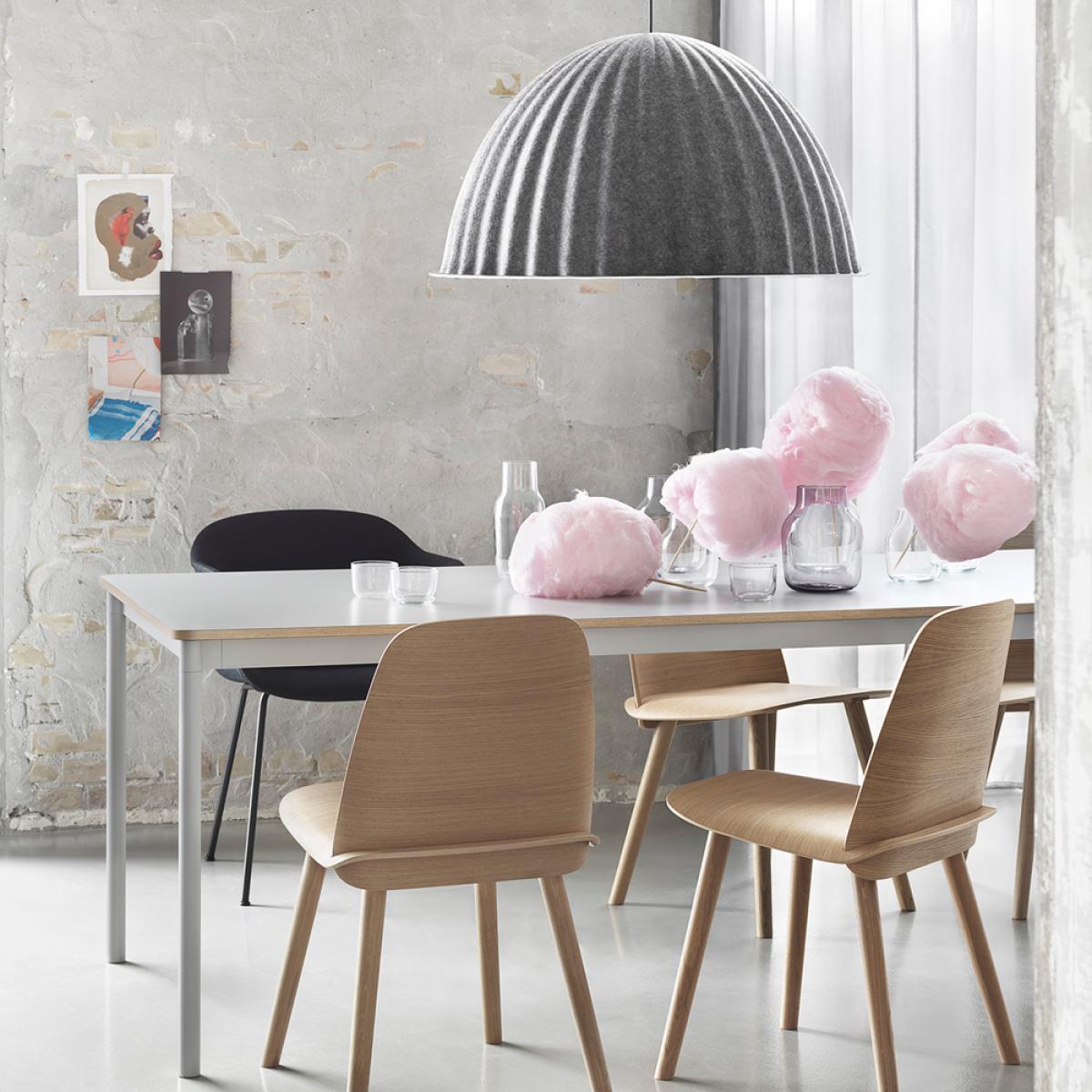 Muuto Base dining table White. abs kant. 140x80cm – image 3