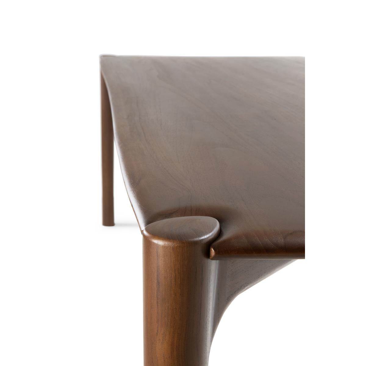 Ethnicraft PI Dining table 180x90 cm Lacquered teak brown – image 3