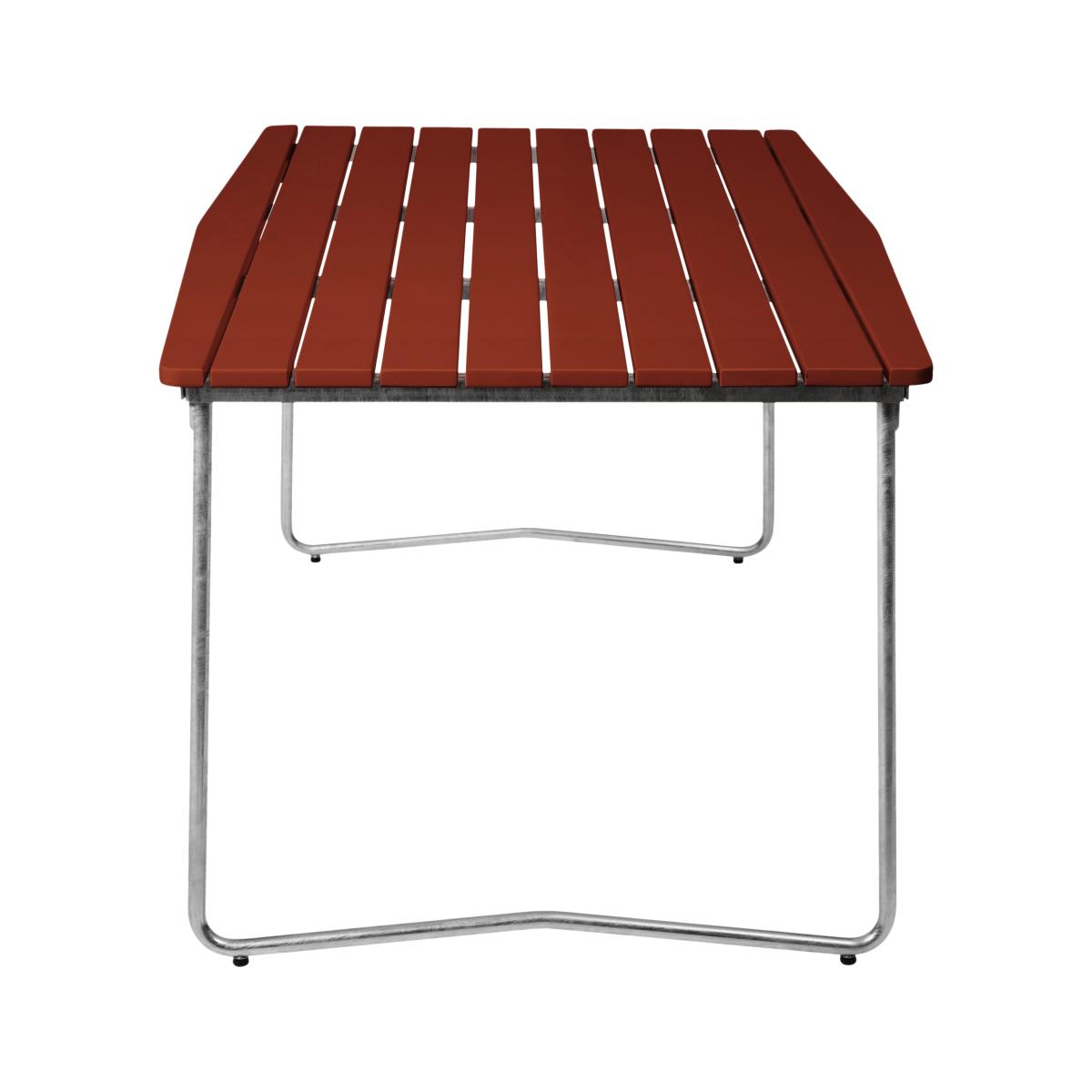 Grythyttan Stålmöbler B31 170 dining table Dark red lacquered oak-galvanized base – image 2