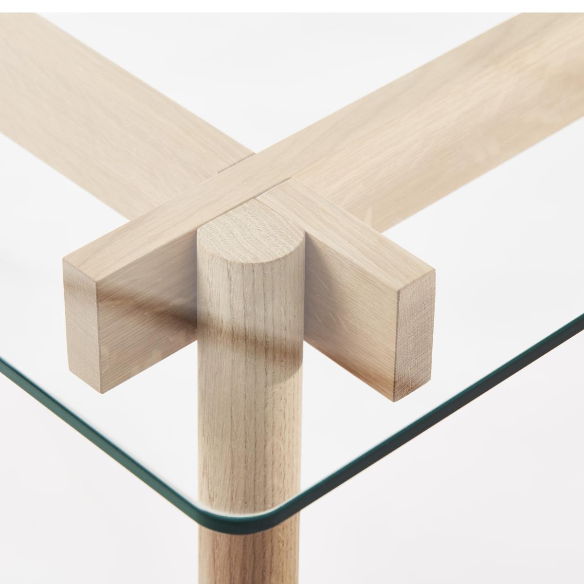 A2 Corners dining table Oak white oil.glass – image 2