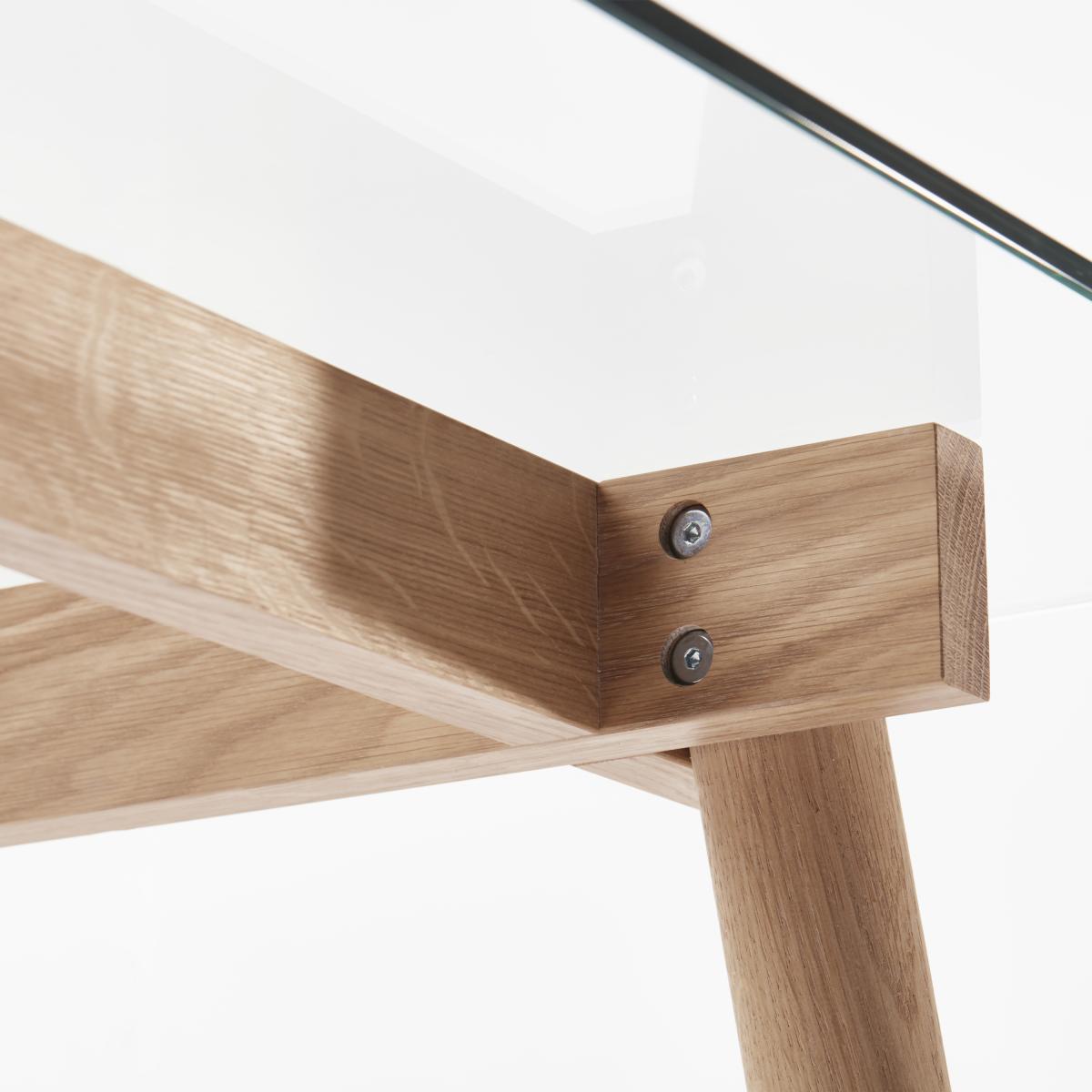A2 Corners dining table Oak white oil.glass – image 3