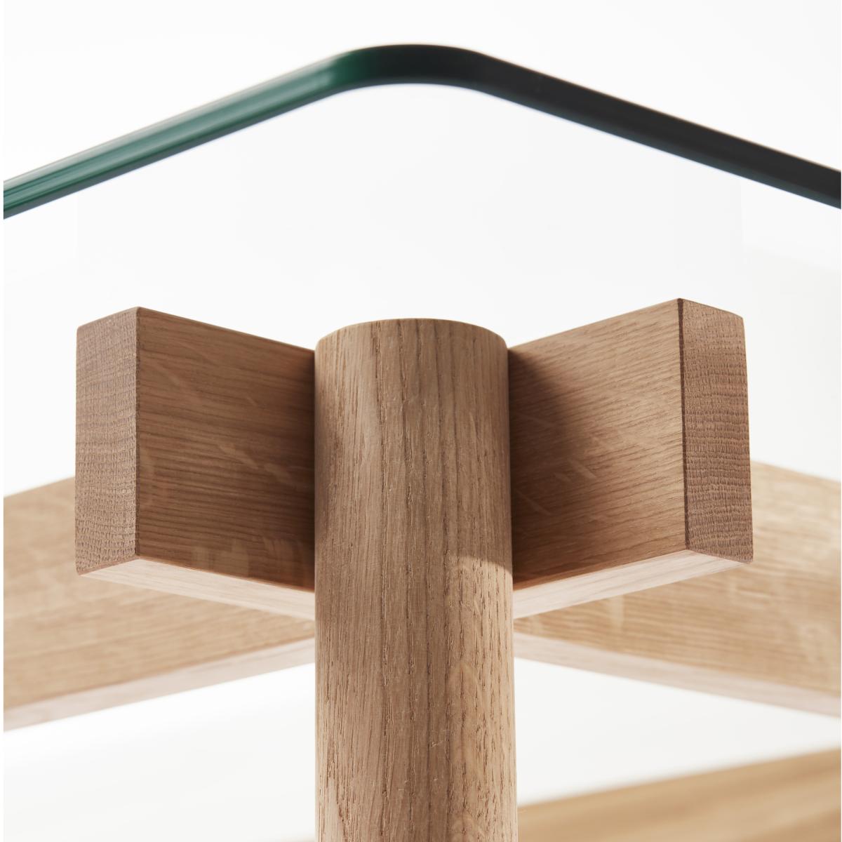 A2 Corners dining table Oak oil glass – image 4