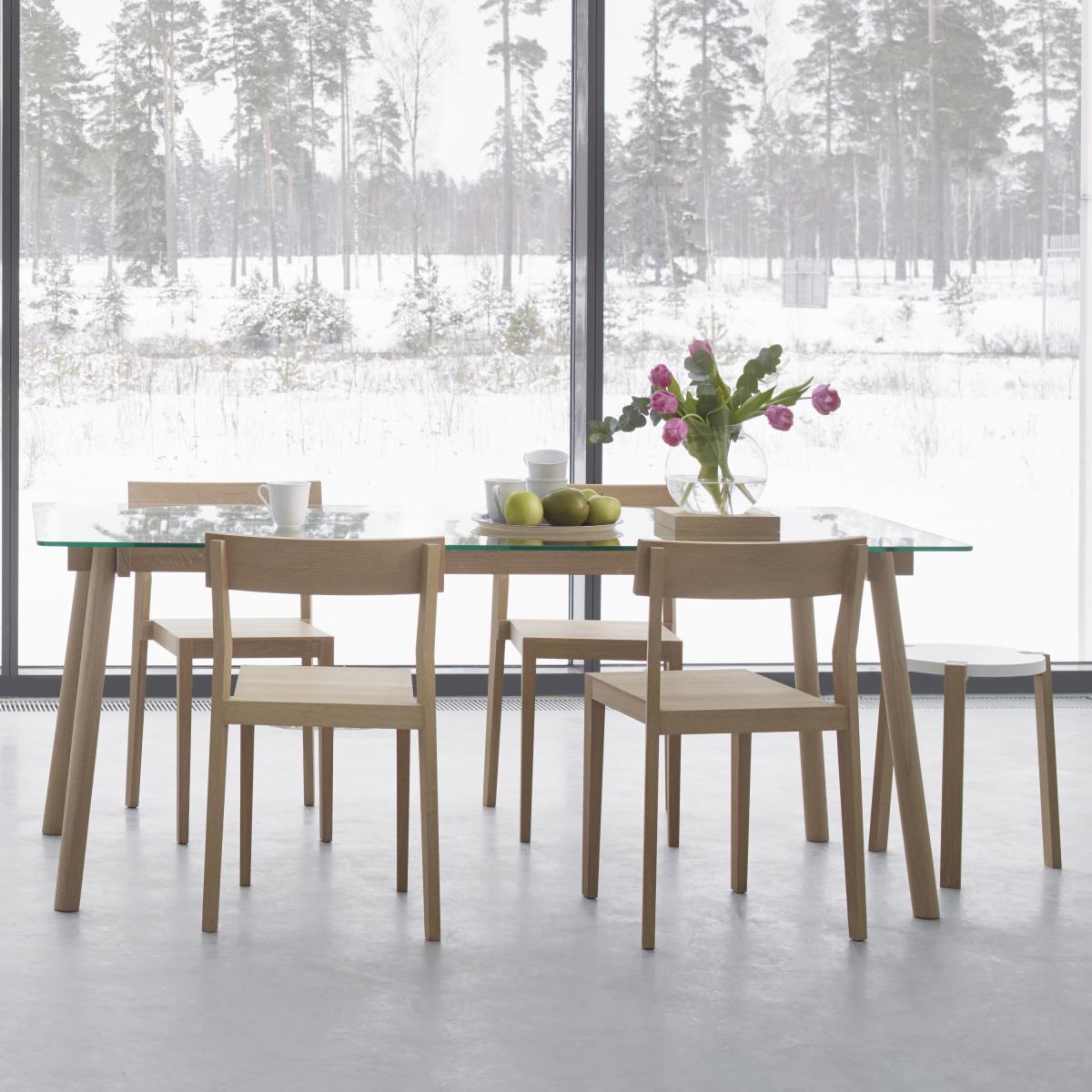 A2 Corners dining table Oak oil glass – image 6