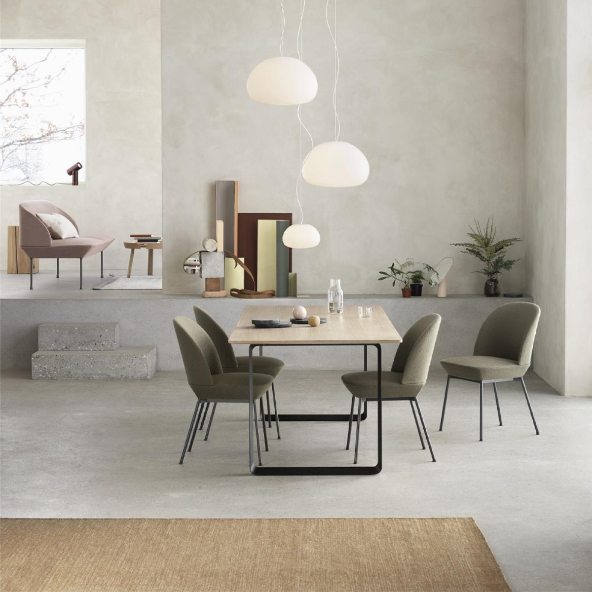 Muuto 70/70 dining table 225x90 cm Sand laminate-Plywood-White – image 3