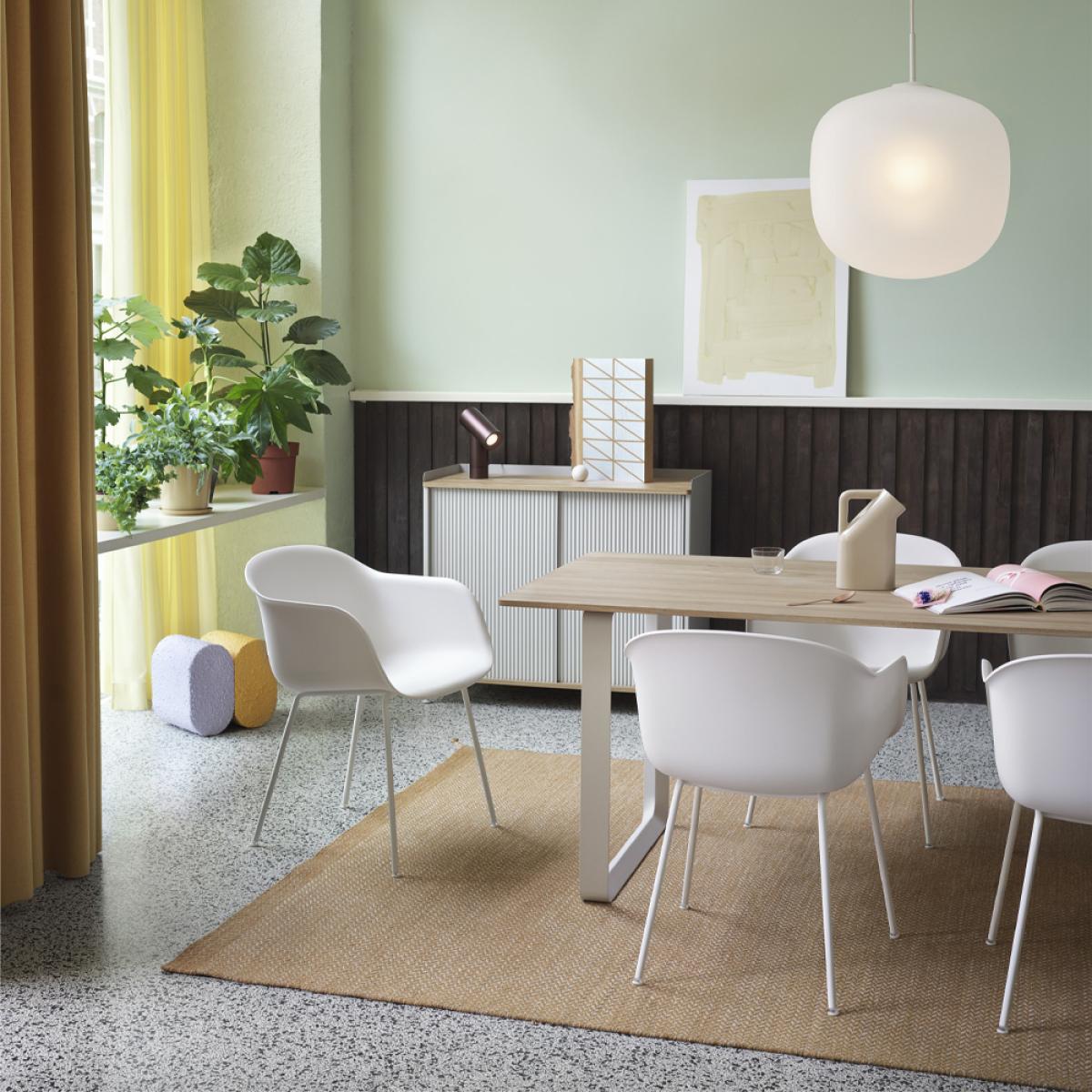 Muuto 70/70 dining table 225x90 cm Sand laminate-Plywood-White – image 5