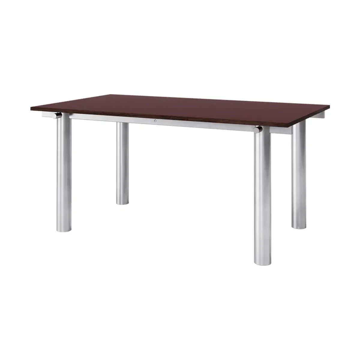 Ferm Living Atura dining table Brushed stainless steel-burgundy 90x160 cm – image 2