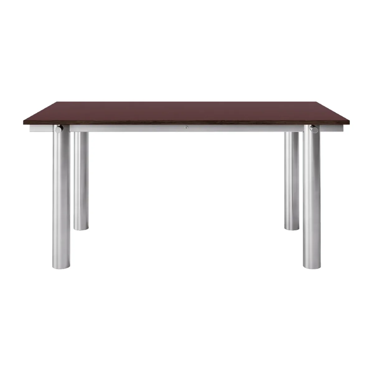 Ferm Living Atura dining table Brushed stainless steel-burgundy 90x160 cm – image 1