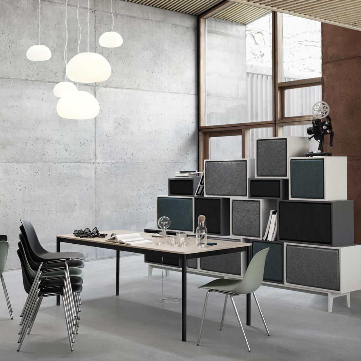 Muuto Base dining table White. plywood edge. 250x90 cm – image 4