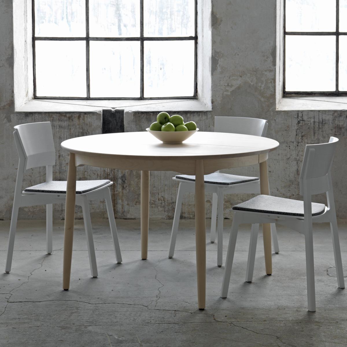 Stolab Carl dining table birch white oiled. 2 inserts – image 3