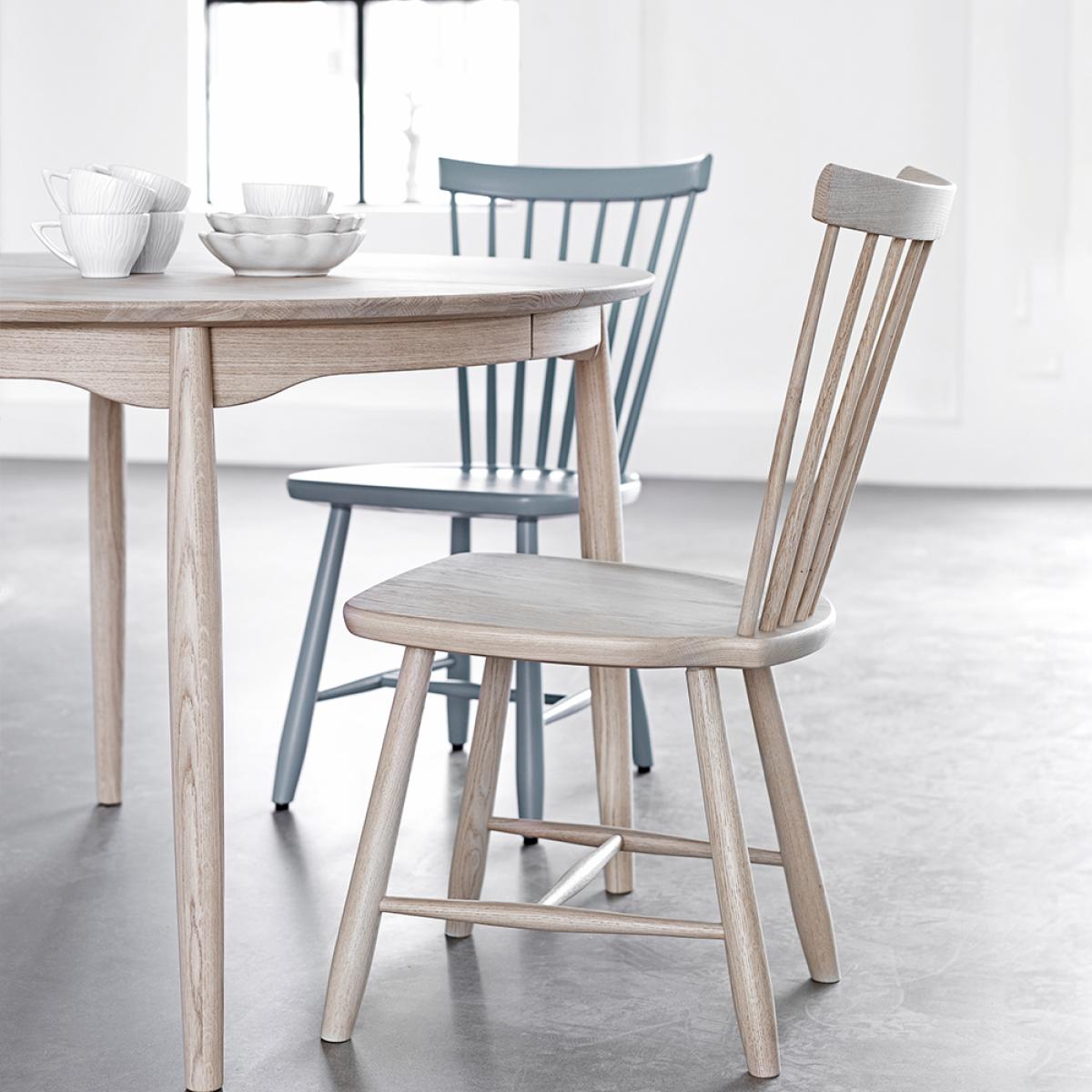 Stolab Carl dining table birch white oiled. 2 inserts – image 6