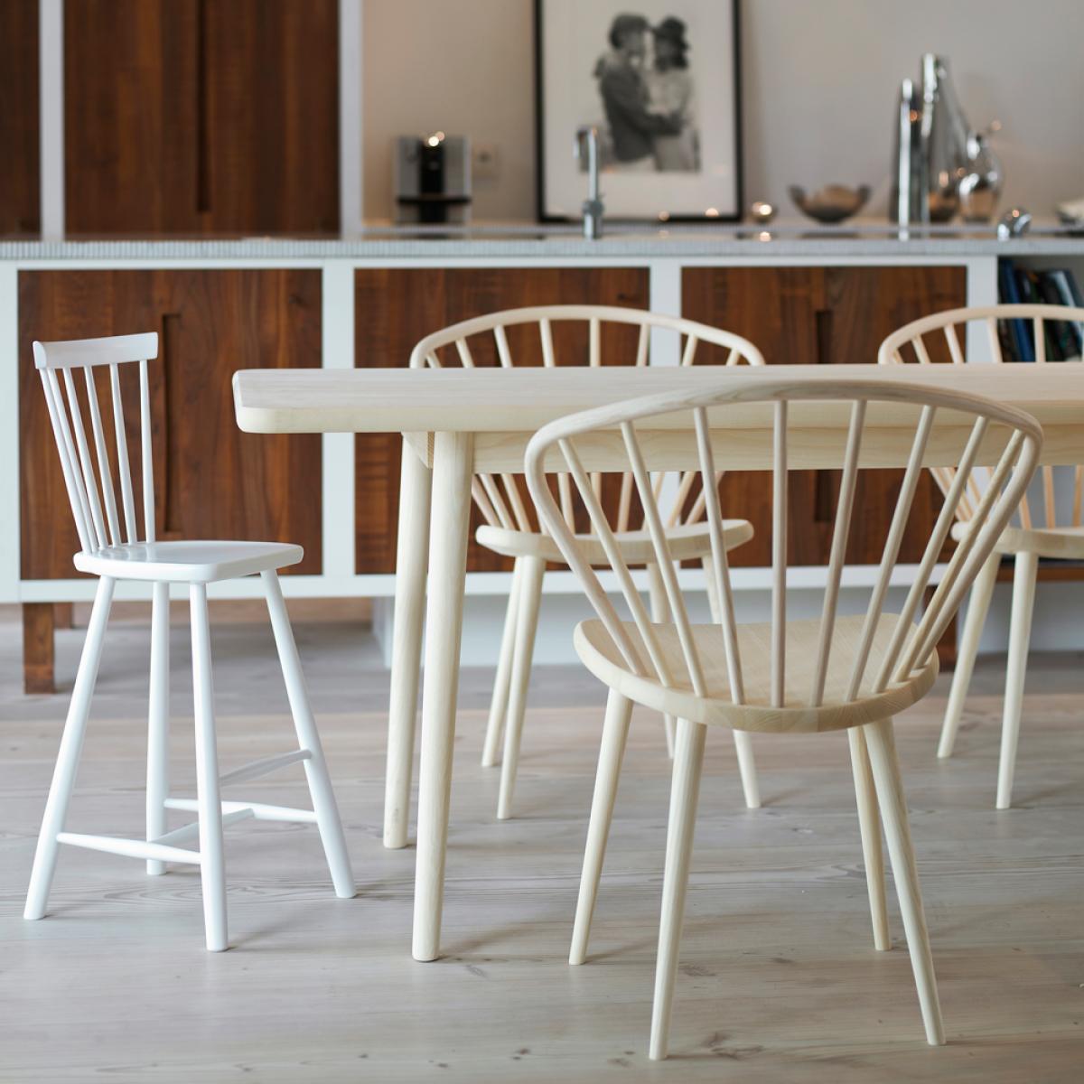 Stolab Miss Holly table 175x100 + 2 extension piece 2x50 cm Birch white oiled – image 4