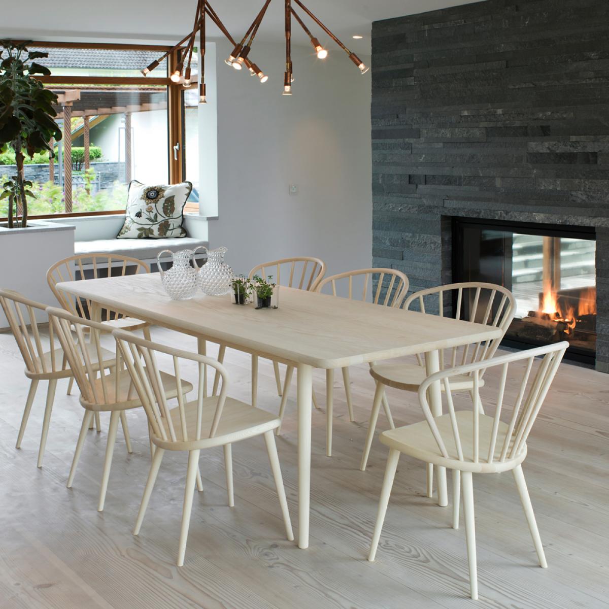 Stolab Miss Holly table 175x100 + 2 extension piece 2x50 cm Birch white oiled – image 5