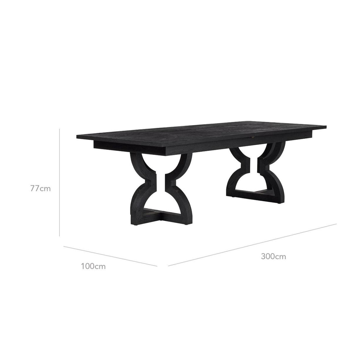 OKA, Kaishu Extendable Dining Table - Black, Dining Tables