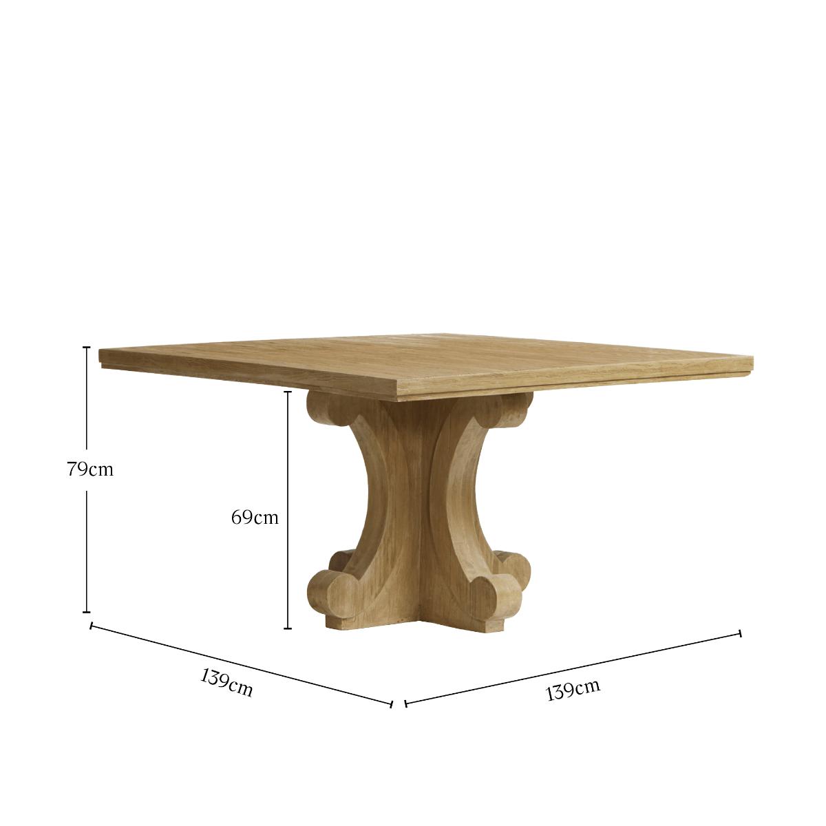 Square Tjikko Dining Table - Natural – image 8
