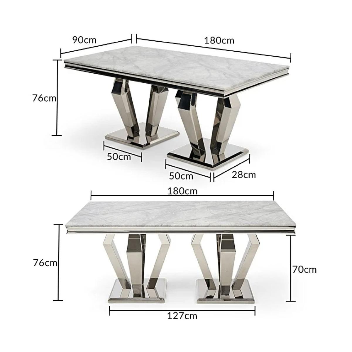 Ex-display Viscount 180cm Marble Dining Table – image 9