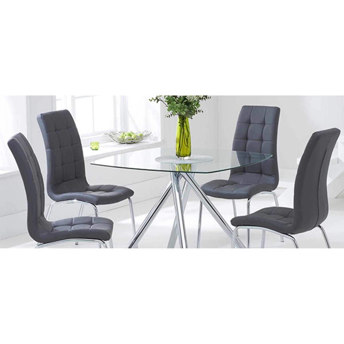 Elva 100cm Glass Dining Table – image 3