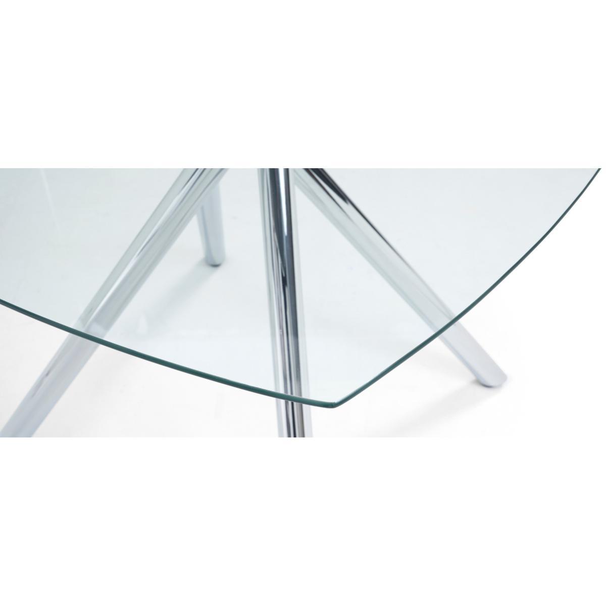 Elva 100cm Glass Dining Table – image 4