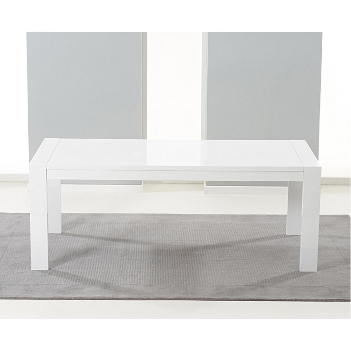 Ex-display Venice 200cm White High Gloss Extending Dining Table – image 2