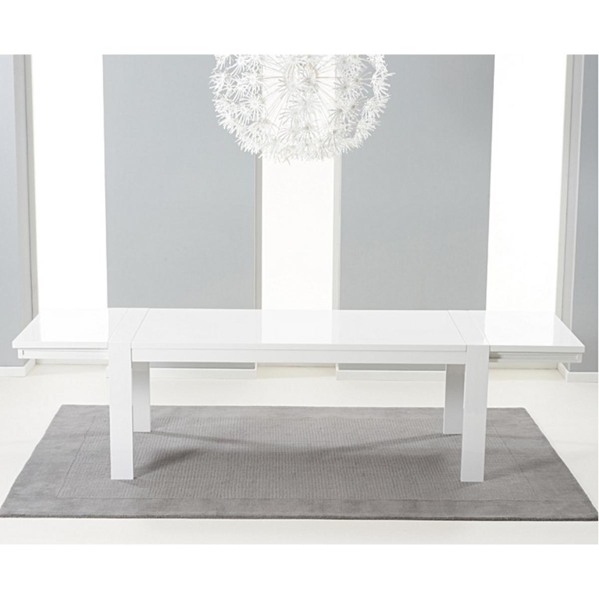 Ex-display Venice 200cm White High Gloss Extending Dining Table – image 4