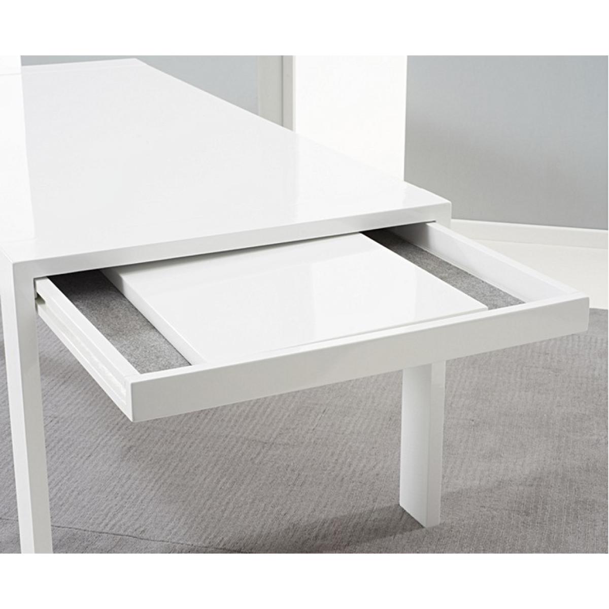 Ex-display Venice 200cm White High Gloss Extending Dining Table – image 5