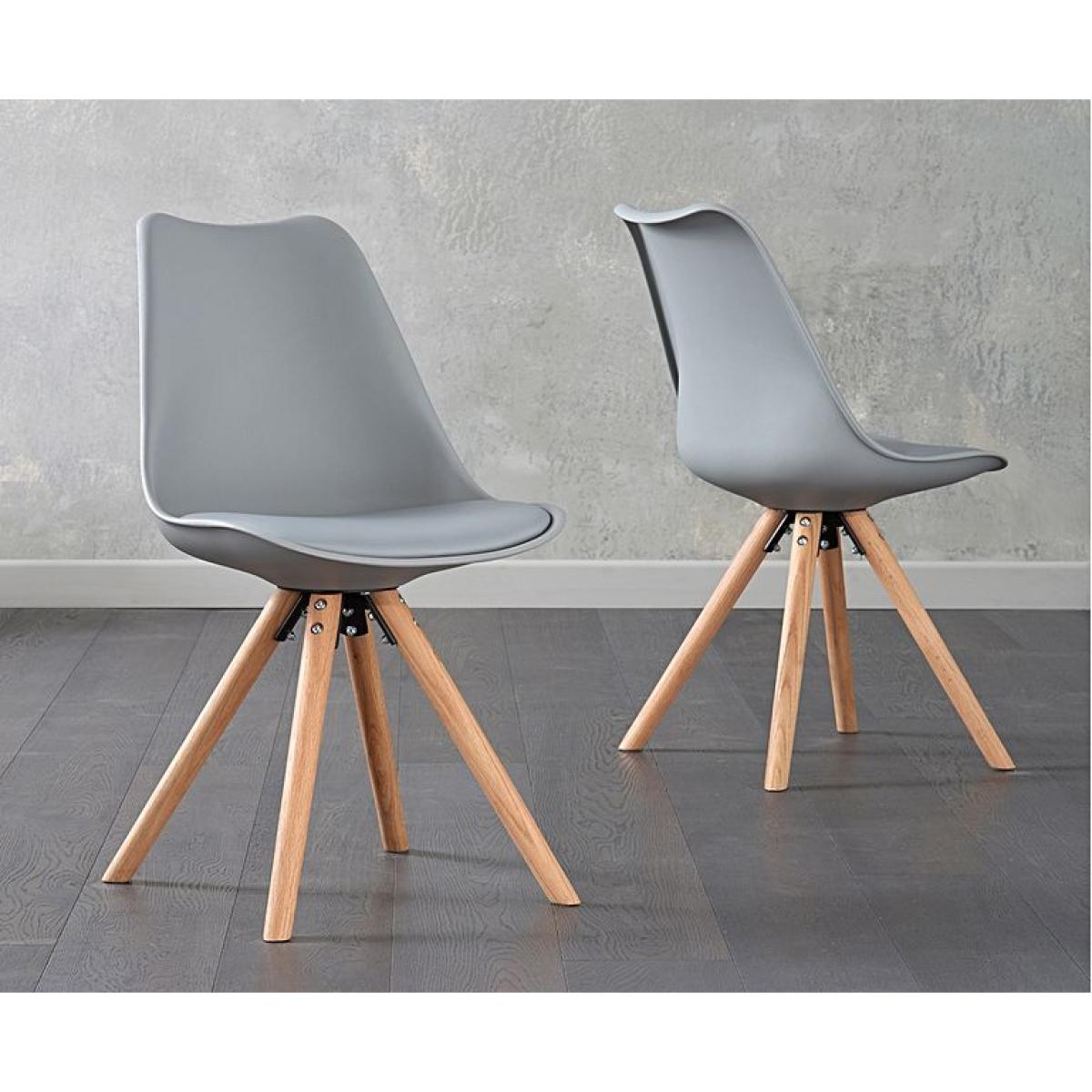 Ex-display Oxford 120cm Solid Oak Dining Table with 4 MINK Oscar Faux Leather Round Leg Chairs – image 2