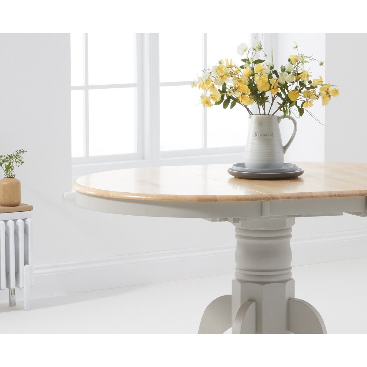Epsom Grey And Oak Extending Dining Table – image 3