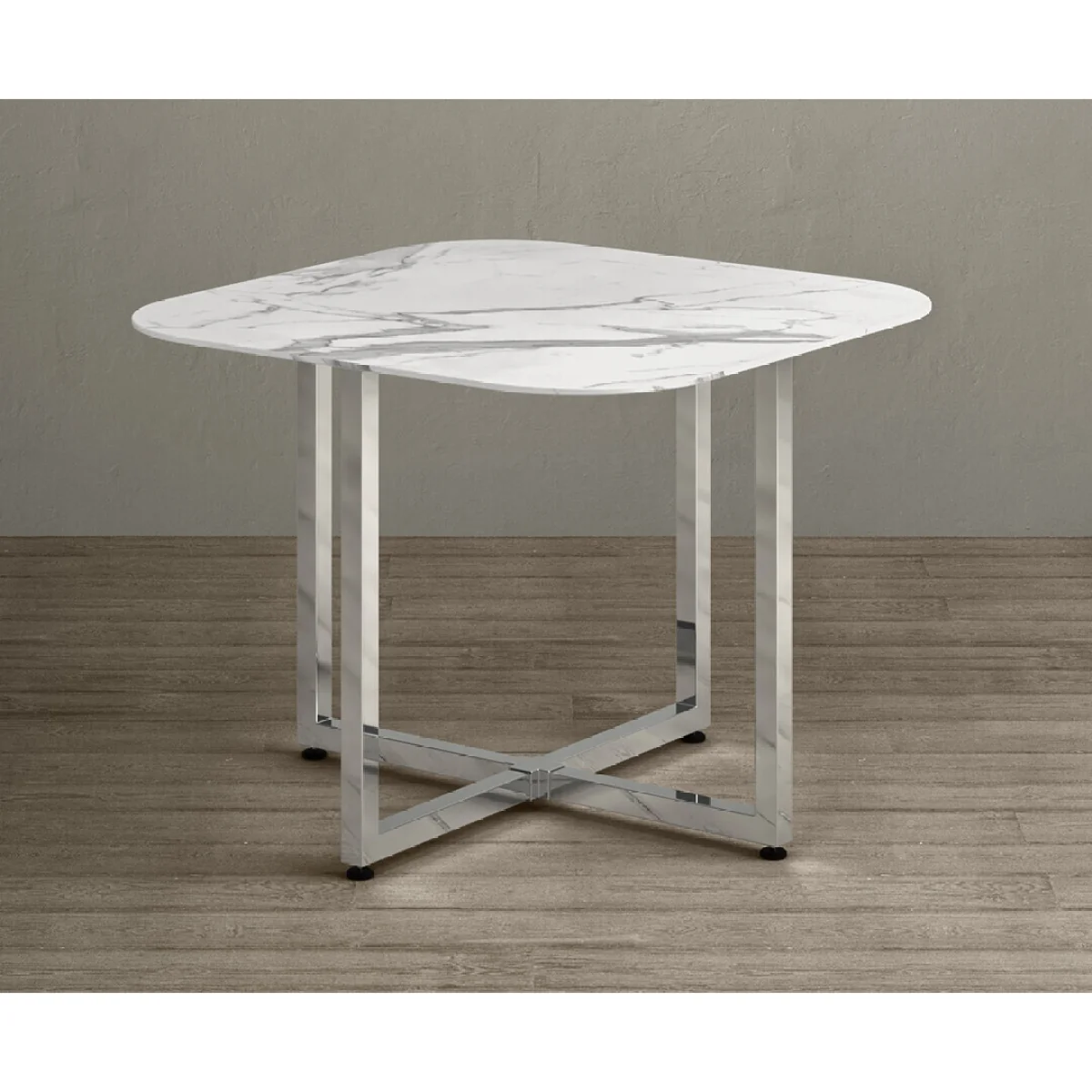 Rhodes White Marble Effect Ceramic Dining Table – image 2