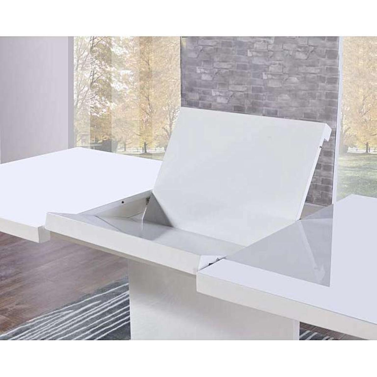 Ex-display Hailey 160cm White High Gloss Extending Dining Table – image 3