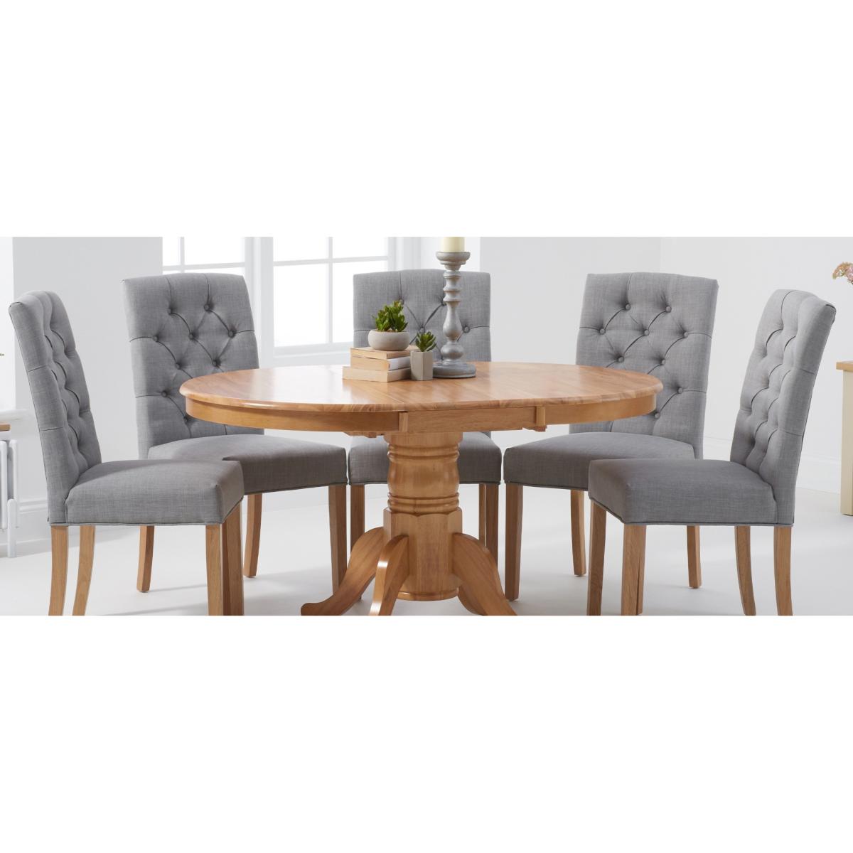 Epsom Oak Extending Pedestal Table – image 6