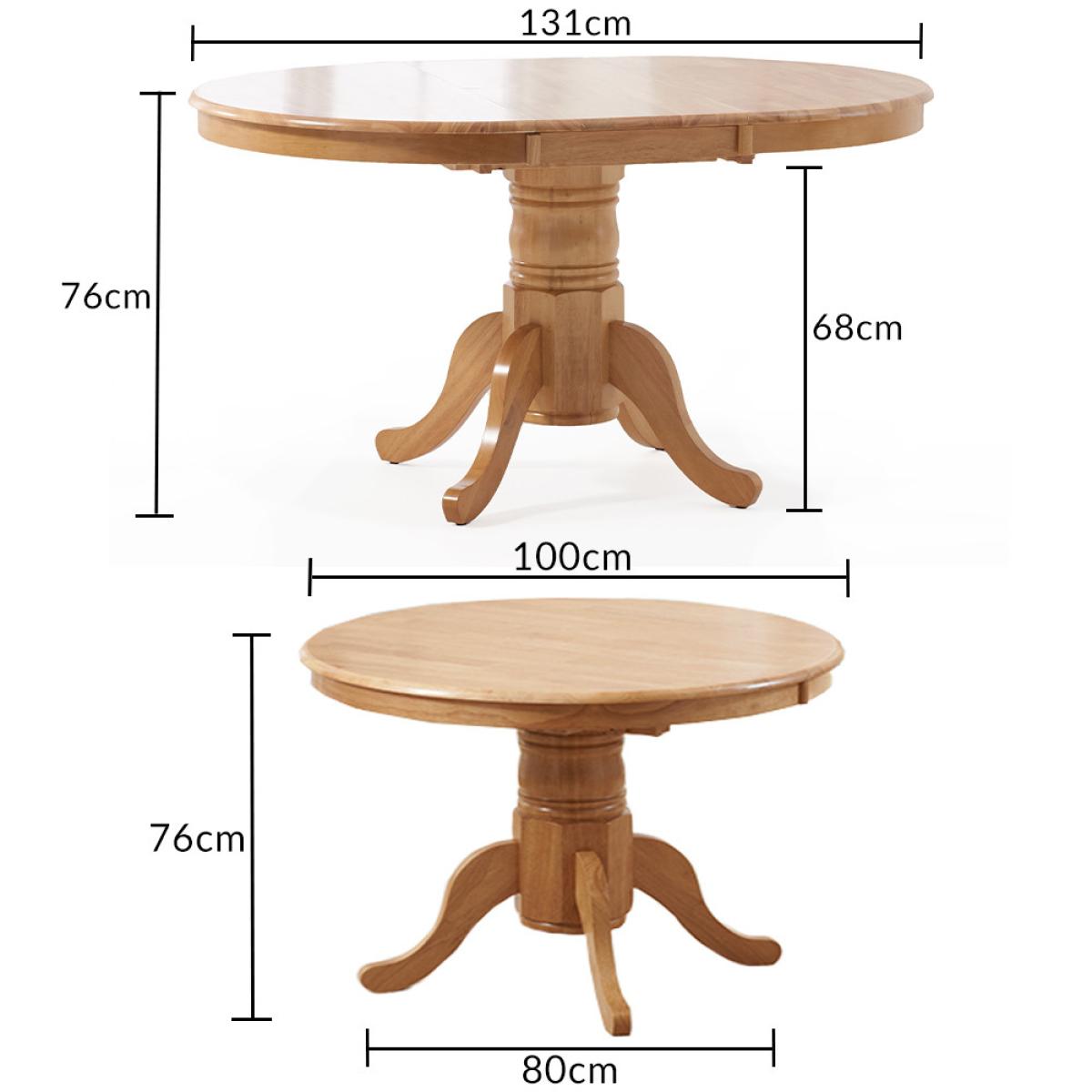 Epsom Oak Extending Pedestal Table – image 9