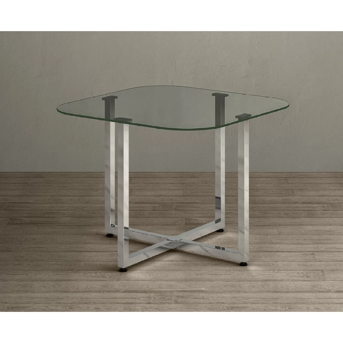 Rhodes Clear Glass Dining Table – image 2