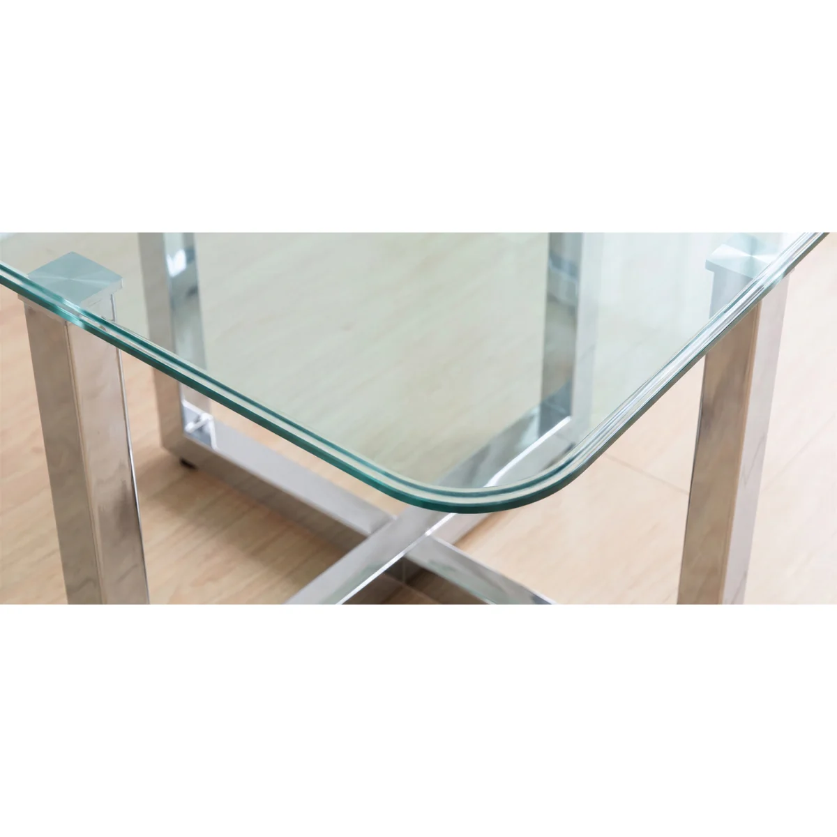 Rhodes Clear Glass Dining Table – image 4