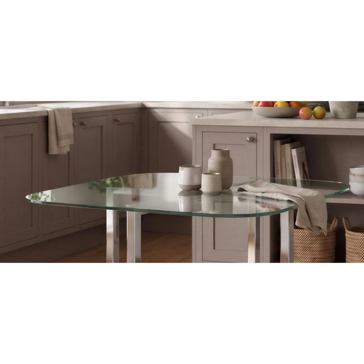 Rhodes Clear Glass Dining Table – image 5