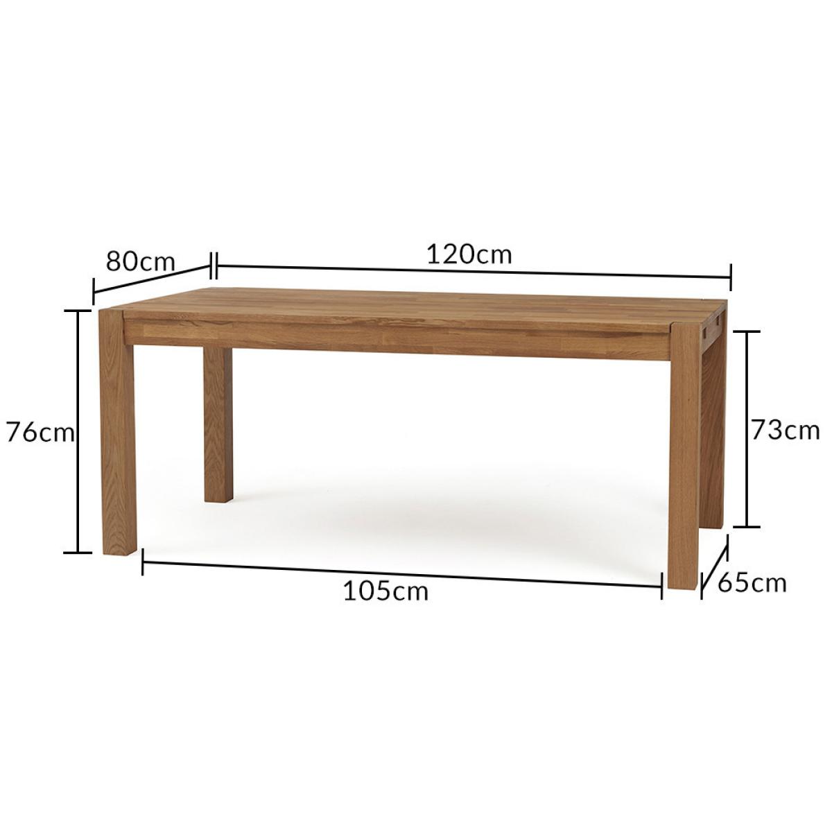 Ex-display Verona 120cm Oak Dining Table – image 5