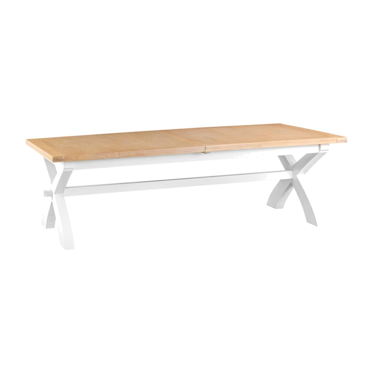 Eden Oak and White 250cm Butterfly Extending Table – image 1