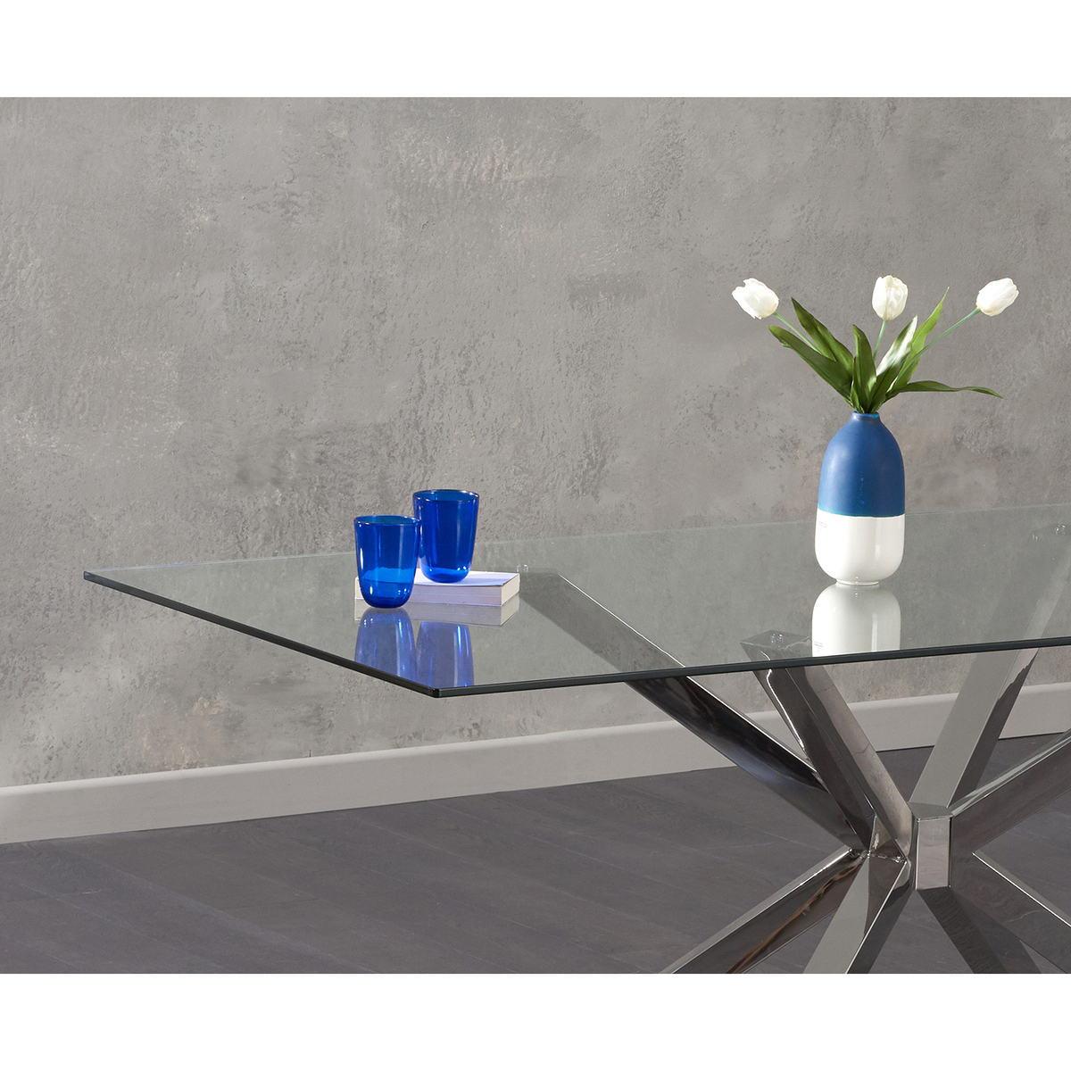Rhone 200cm Glass Dining Table – image 3