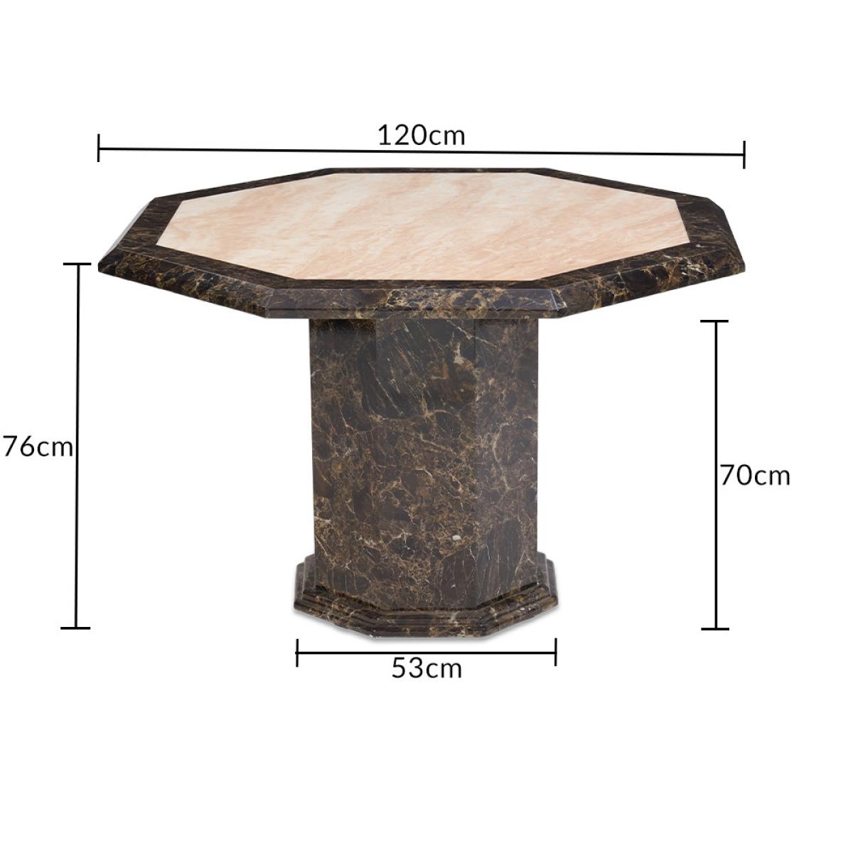 Tenore 120cm Octagonal Marble Dining Table – image 12