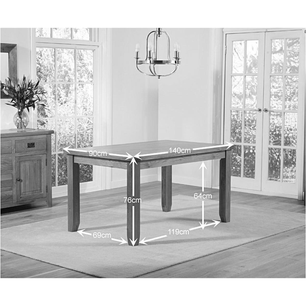 Ex-display Yateley 140cm Oak Dining Table – image 3