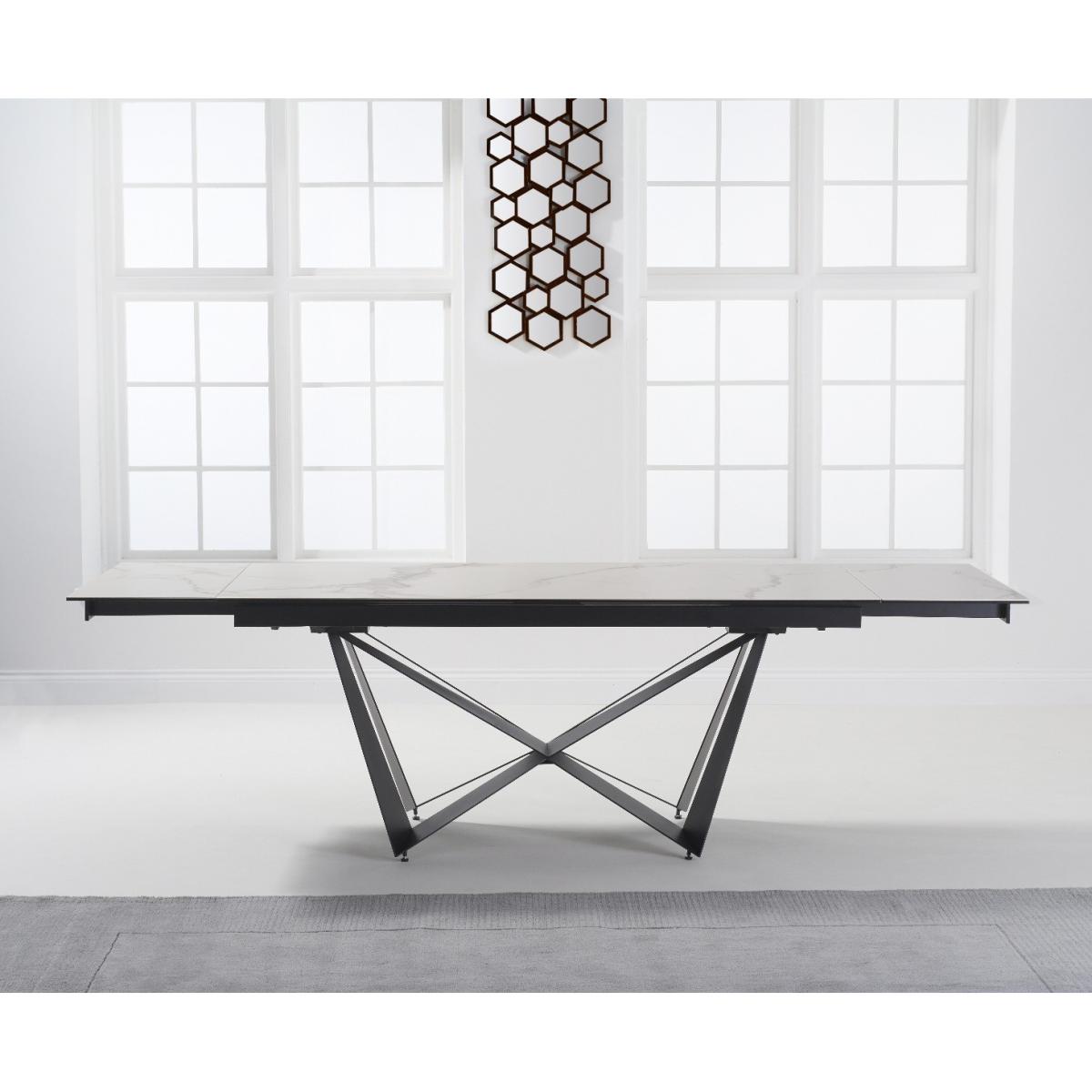 Blenheim 180cm Extending White Ceramic Dining Table – image 3