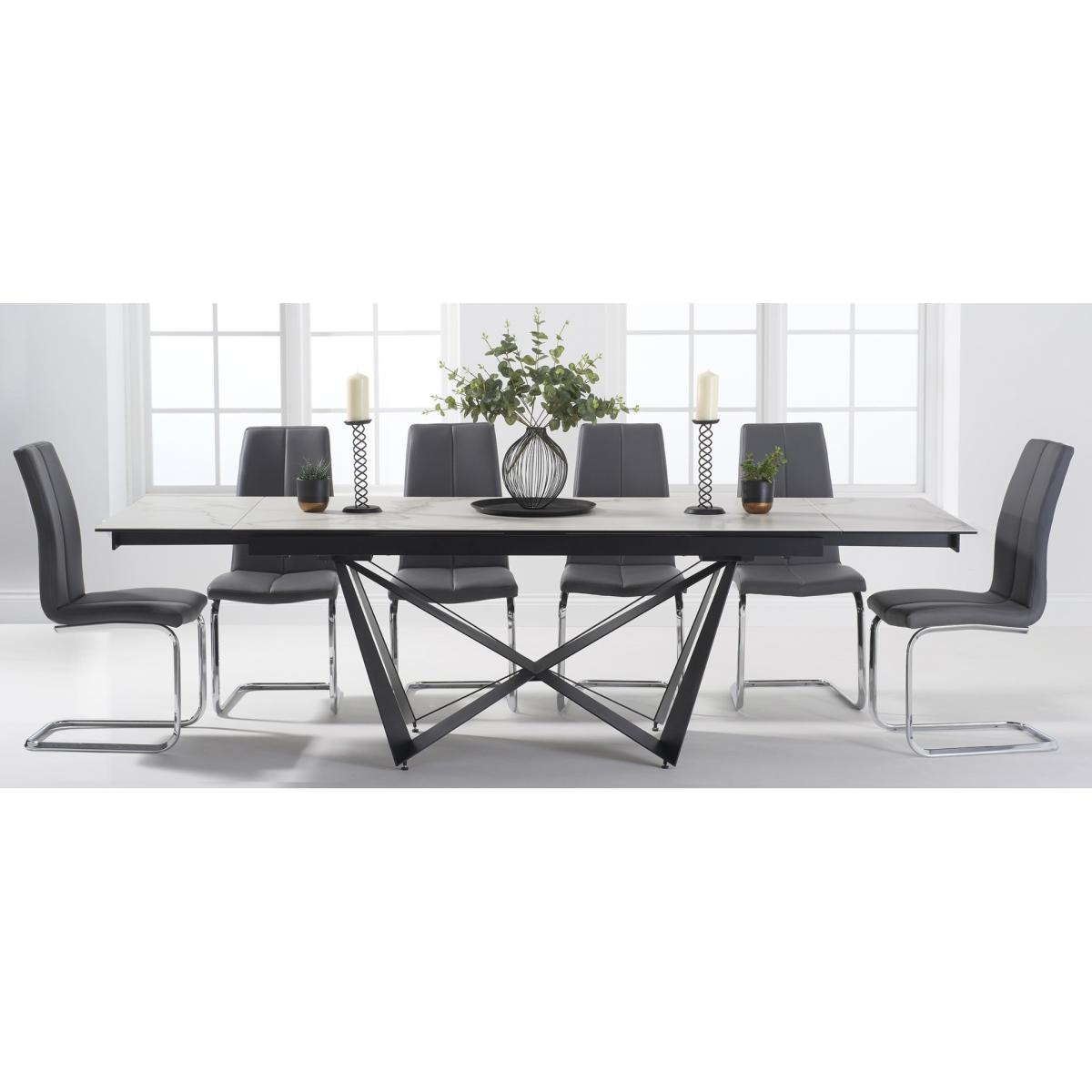 Blenheim 180cm Extending White Ceramic Dining Table – image 10