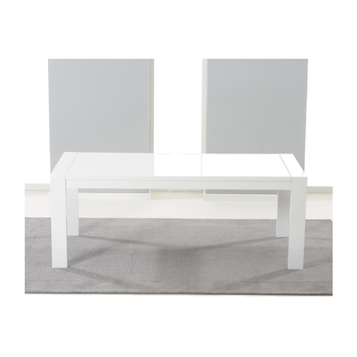 Extending Baltimore 200cm White High Gloss Dining Table – image 1