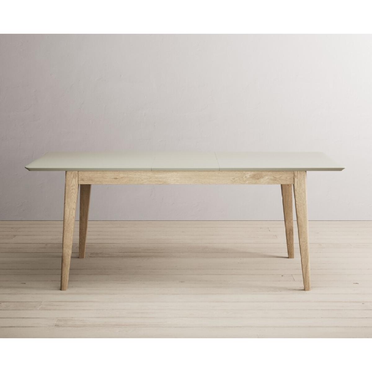 Extending Ancona Oak and Soft Green Painted 150cm Dining Table – image 2