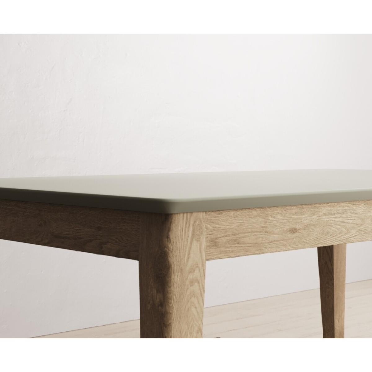 Extending Ancona Oak and Soft Green Painted 150cm Dining Table – image 4