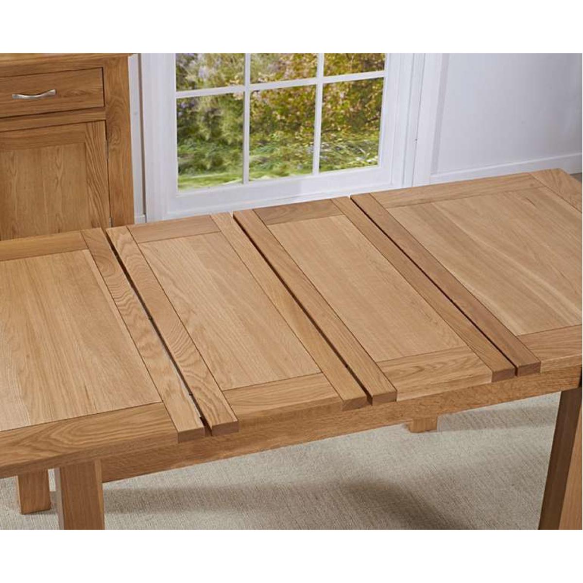 Ex-display Cheadle 130cm Oak Extending Dining Table – image 5