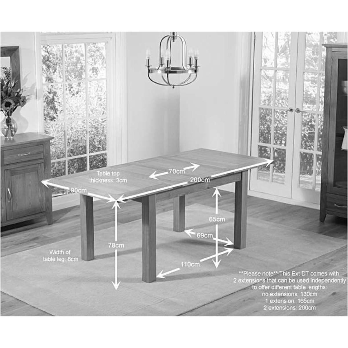 Ex-display Cheadle 130cm Oak Extending Dining Table – image 6
