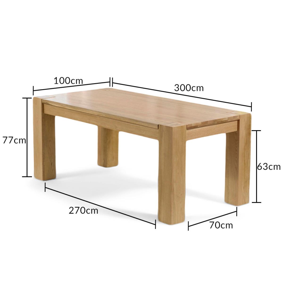 Thames 300cm Oak Dining Table – image 9