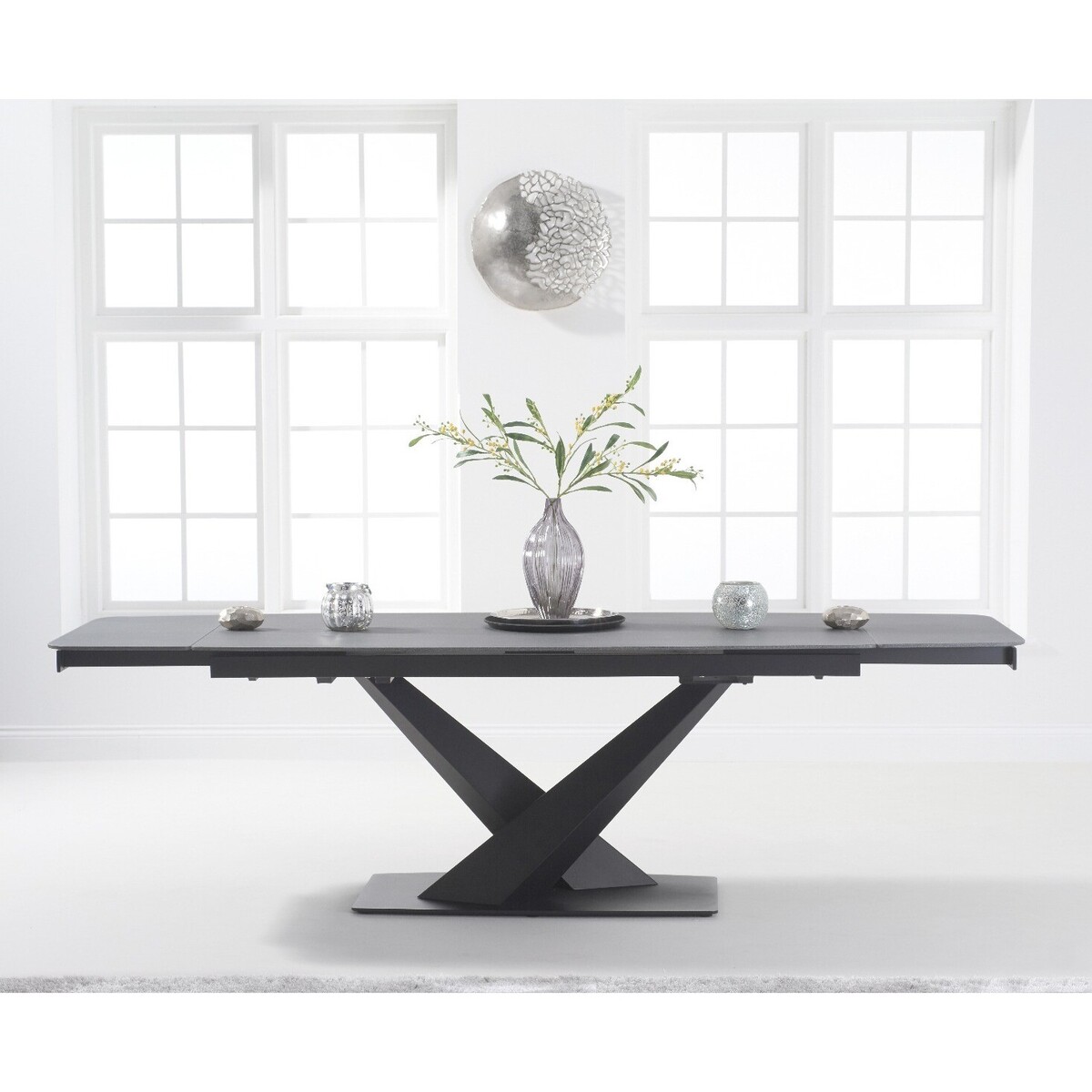 Jacob 180cm Extending Grey Stone Dining Table – image 2