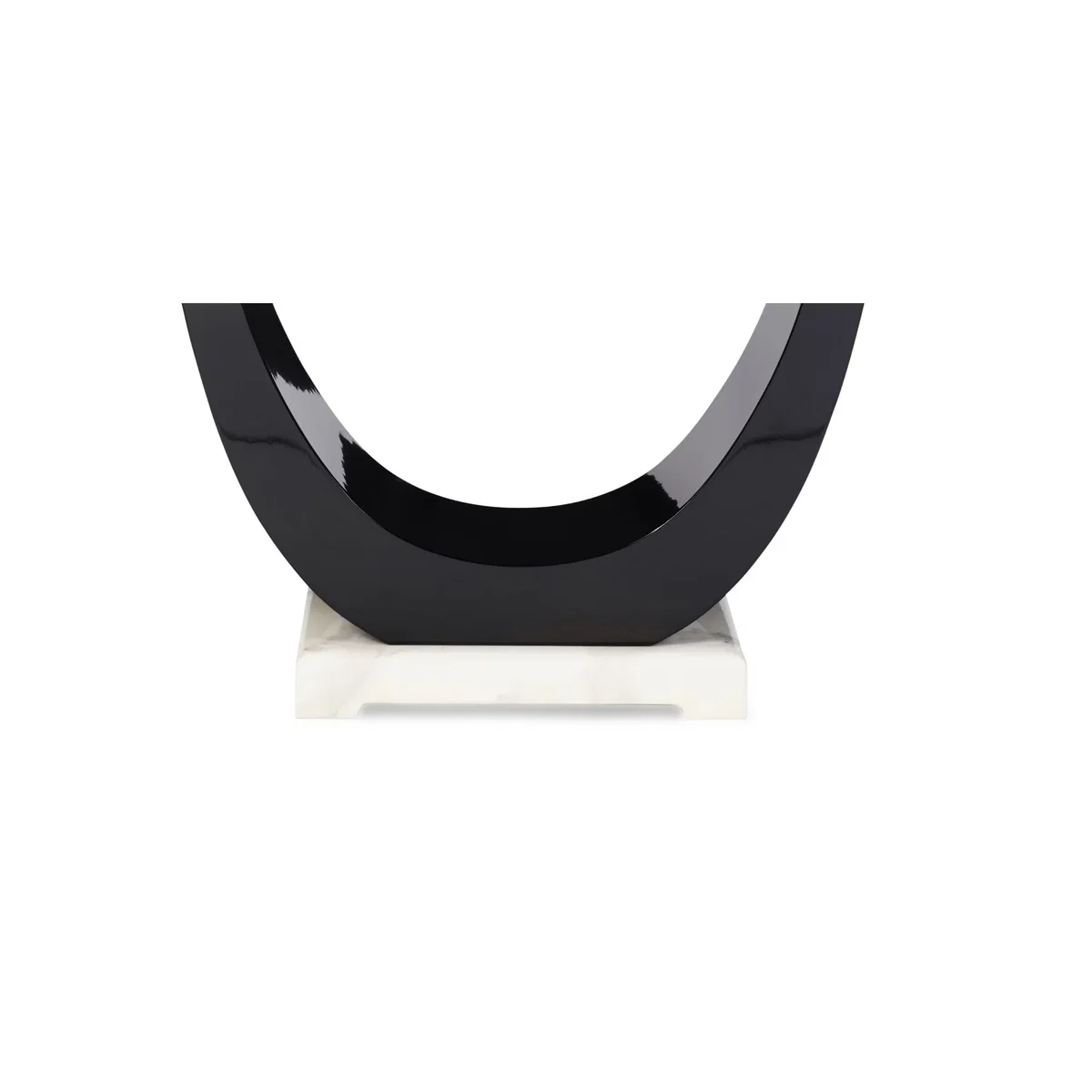 Novara 200cm White and Black Pedestal Marble Dining Table – image 14