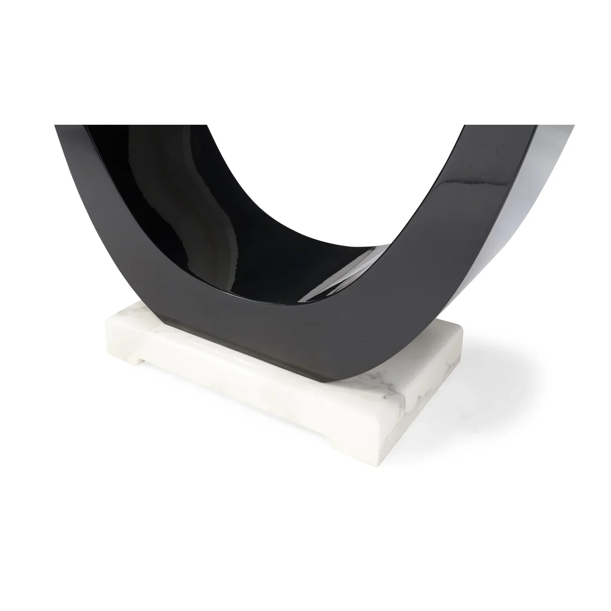 Novara 200cm White and Black Pedestal Marble Dining Table – image 8